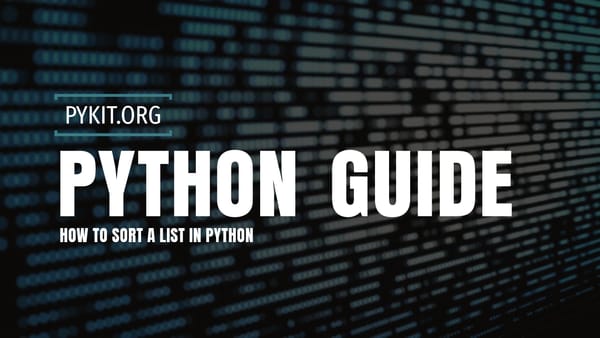 How to Sort a List in Python
